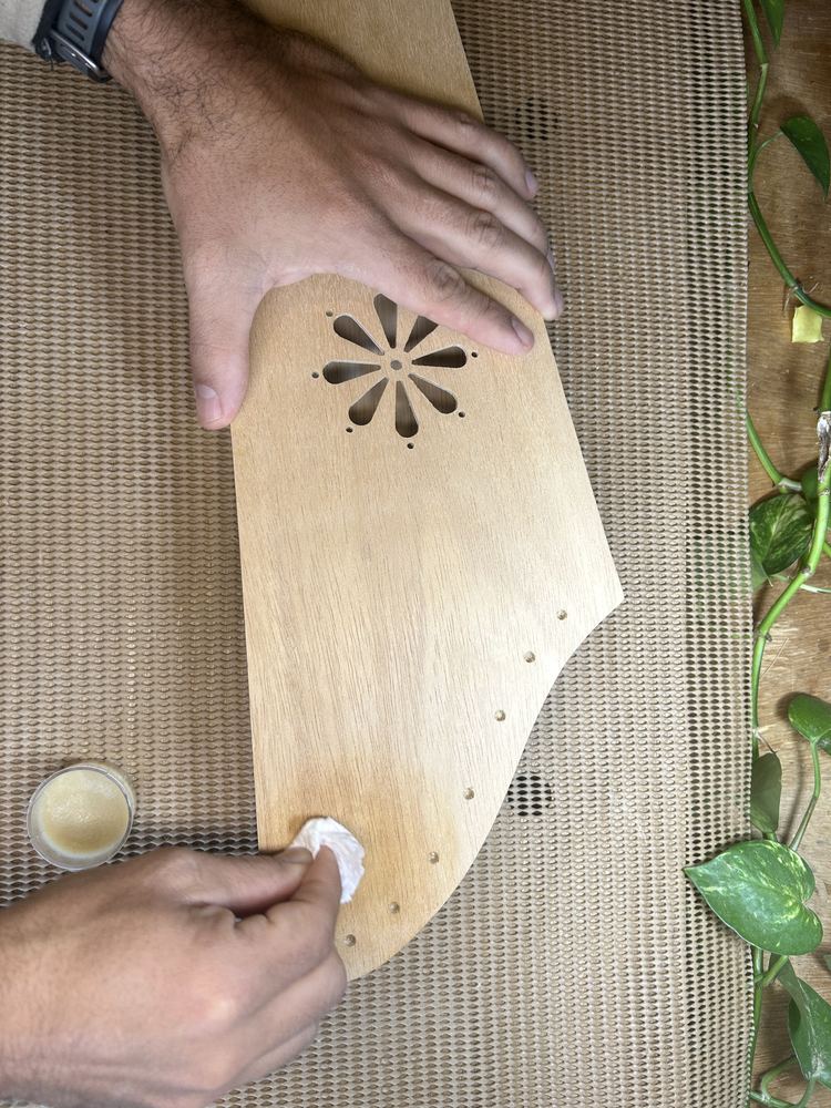 Aplique de forma circular em pequenas áreas